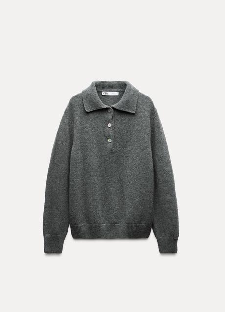 Imagen - Jersey con cuello polo de Zara (99,99 euros)