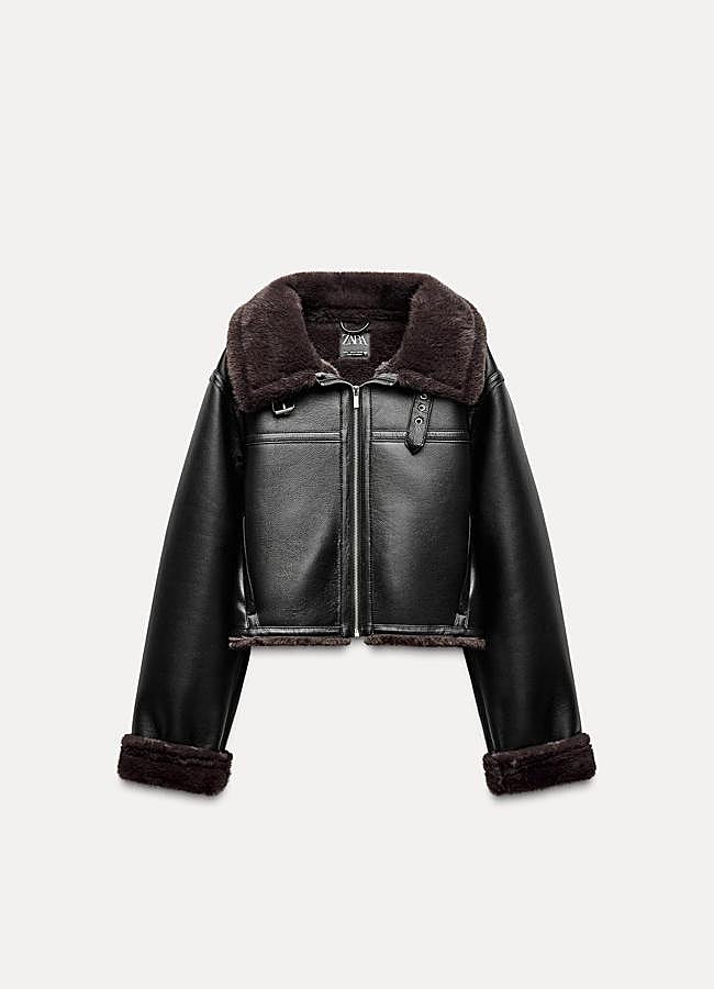 Imagen - Chaqueta con cuello de pelo de Zara, 69,95 euros.