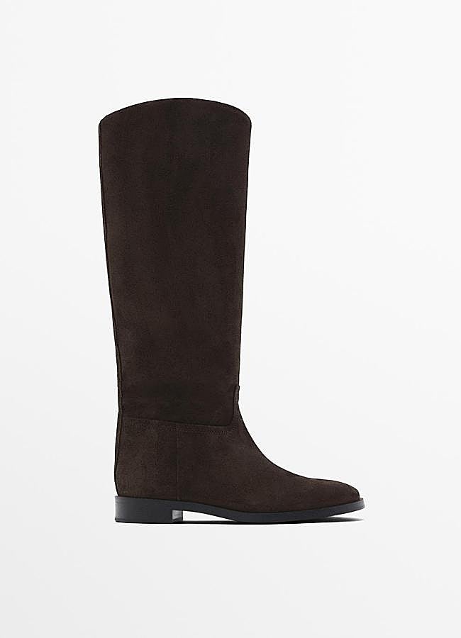 Imagen - Botas altas en marrón de Massimo Dutti.