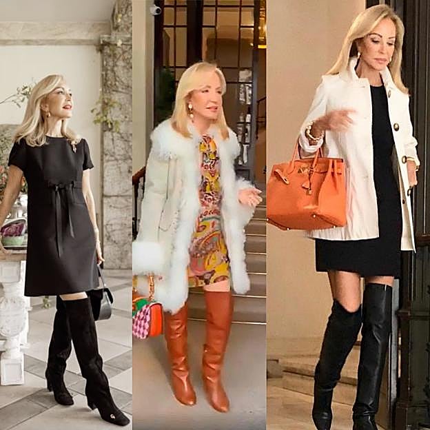 Carmen Lomana con botas over the knee.