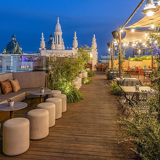 La terraza Le Tavernier del INNSiDE by Meliá Madrid Gran Vía 