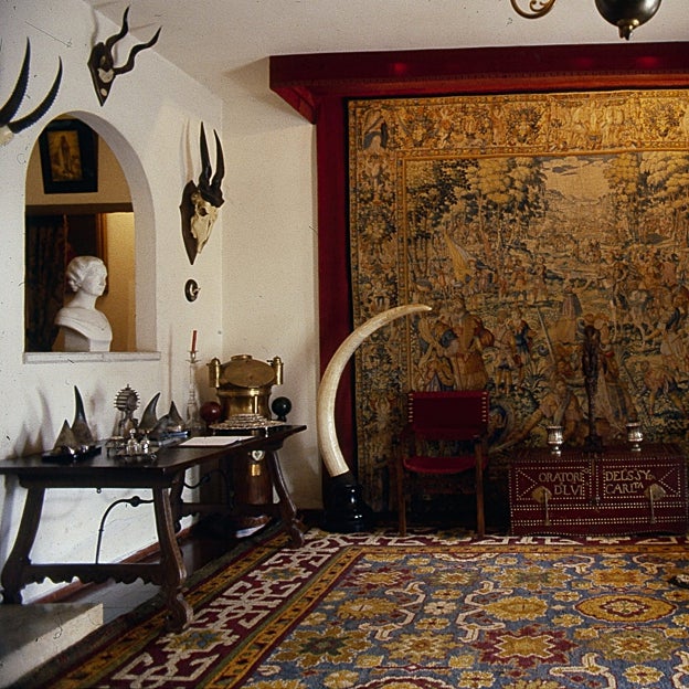 La ecléctica decoración de Villa Giralda en Estoril. 