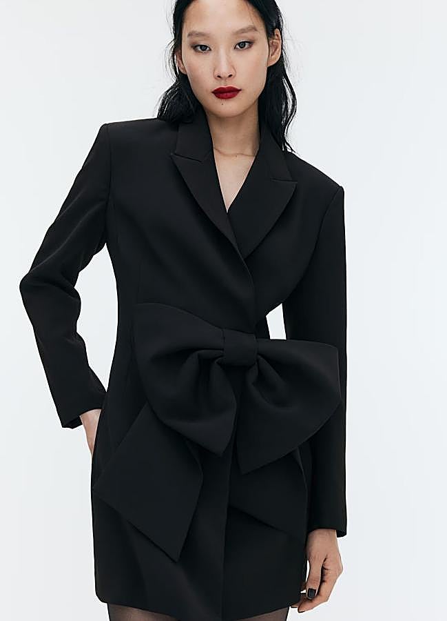 Imagen - Vestido blazer con adorno de maxi lazo