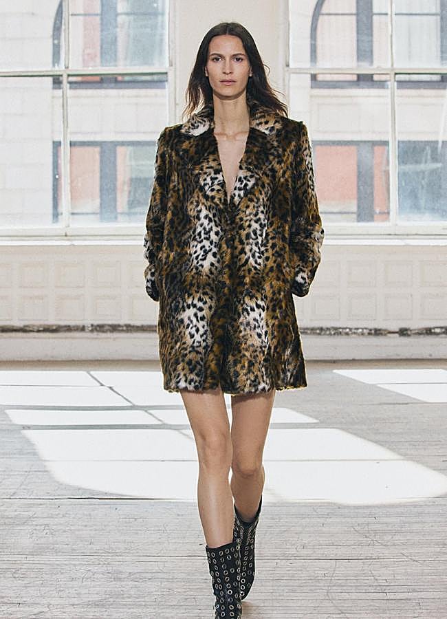 Imagen - Abrigo de leopardo en tejido de pelo
