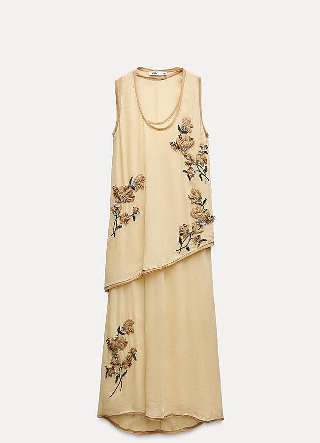 Imagen - Vestido detalle de flores de Zara. Foto: Launchmetrics spotlight