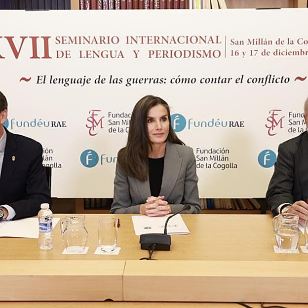 La reina Letizia clausuró el XVII Seminario de Lengua y Periodismo que organiza cada diciembre la FundéuRAE. 