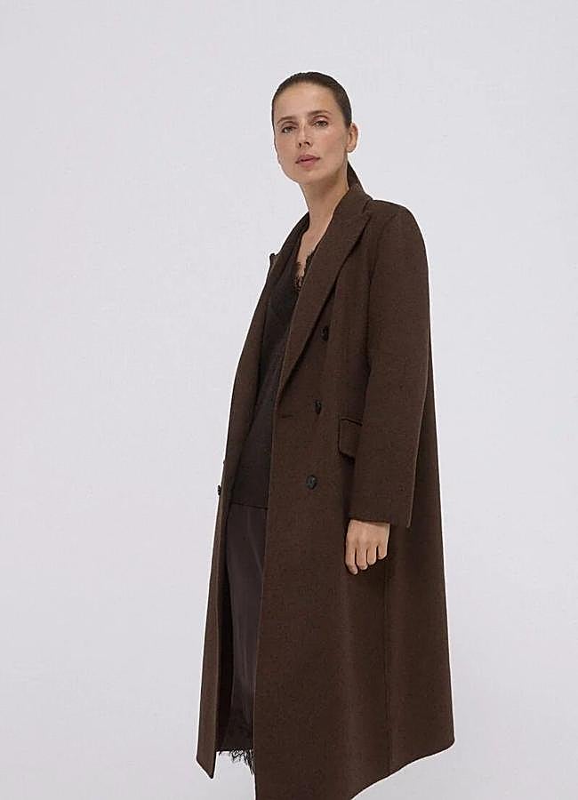 Imagen - Abrigo double face marrón chocolate