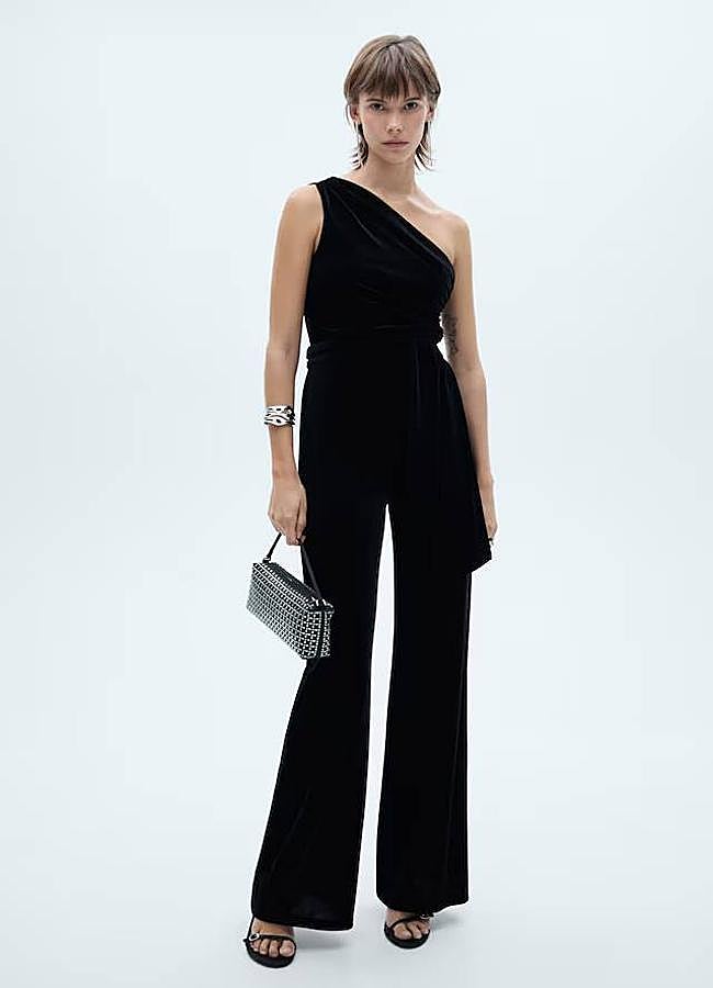 Imagen - Mono terciopelo asimétrico de Mango (49,99€)