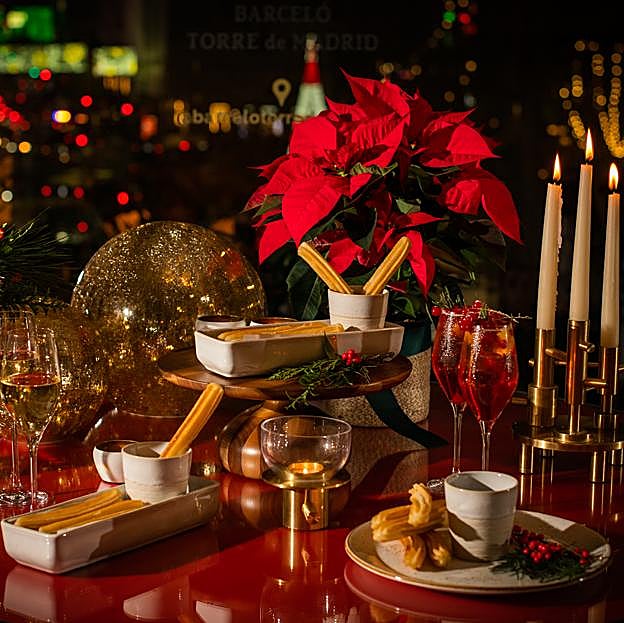 El plan navideño de Barceló Torre de Madrid y ChurrOh! tiene las mejores vistas de la ciudad y se puede llevar a una de las habitaciones del hotel.