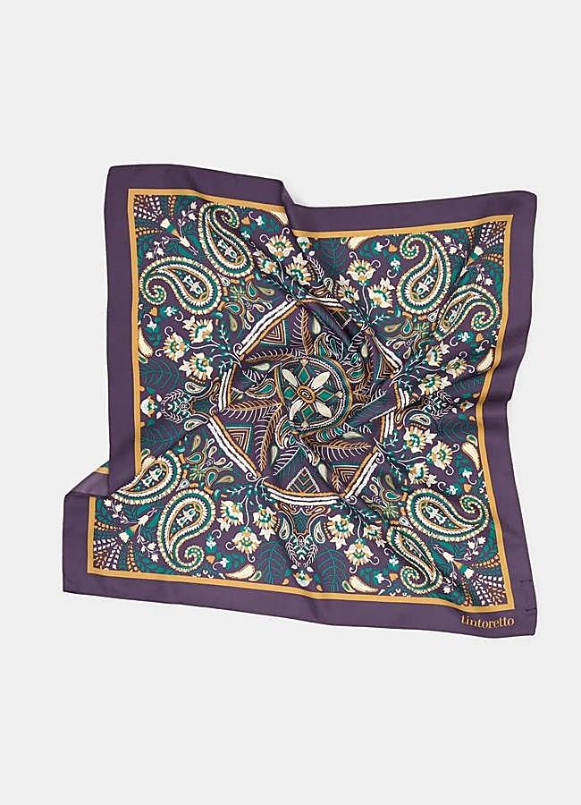 Imagen - Pañuelo con estampado paisley morado