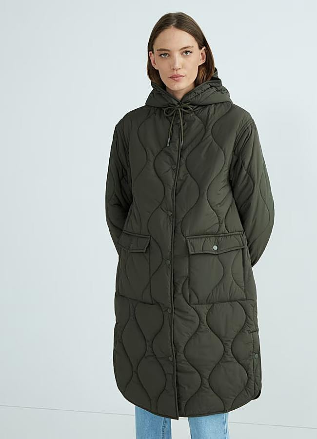 Imagen - Abrigo de plumas en verde de Hipercor.