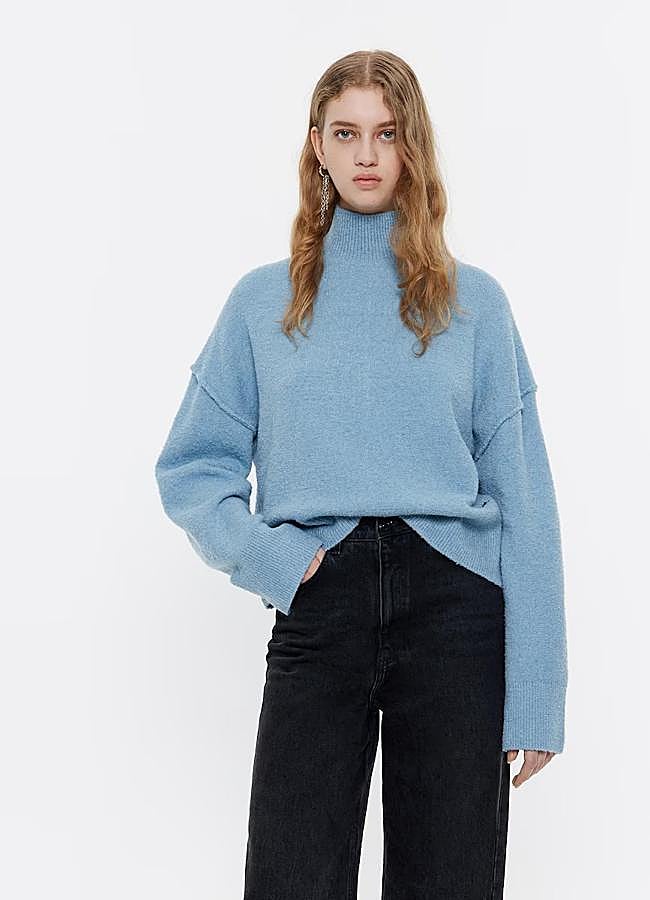 Imagen - Jersey azul clarito de Bimba y Lola, 62,50 euros.