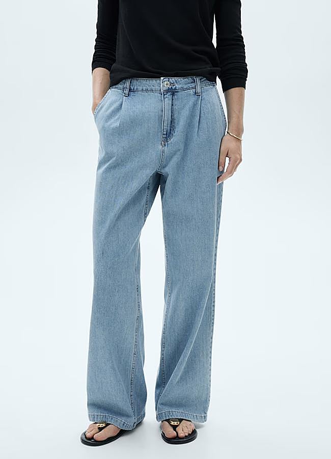 Imagen - Vaqueros wideleg con detalle de pinzas de Mango. Foto: Mango. 