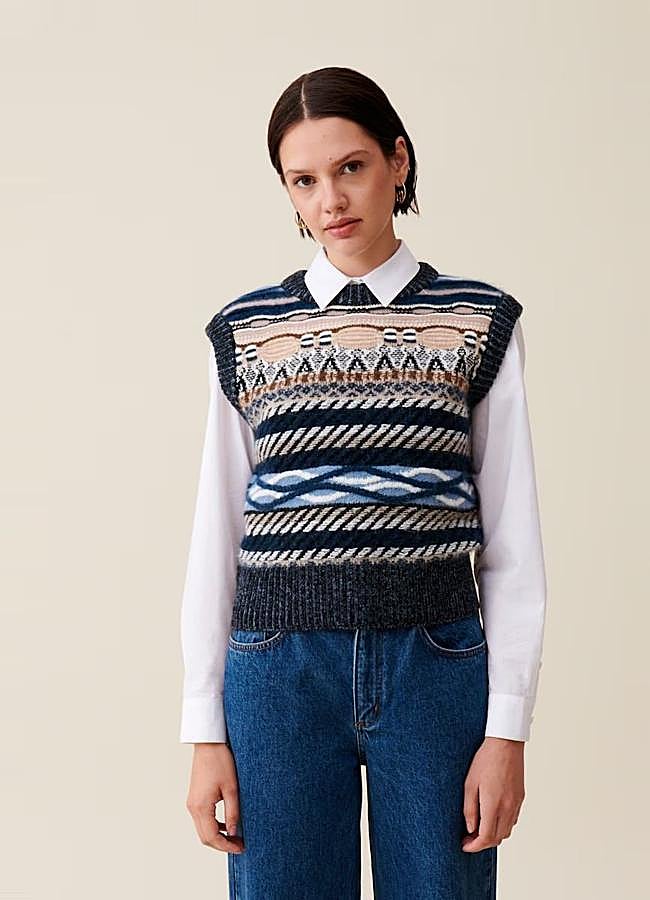 Imagen - Chaleco de punto estampado