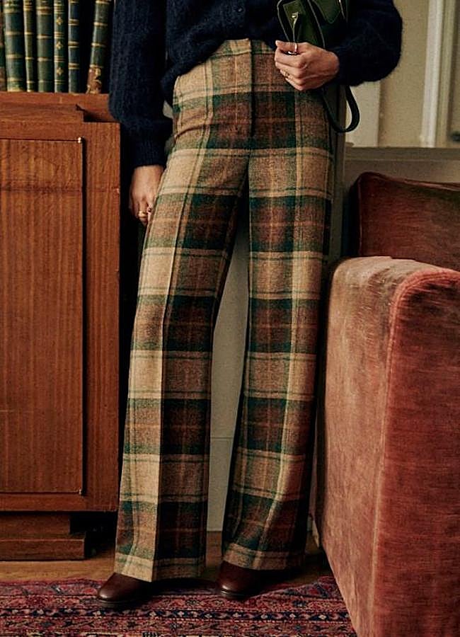 Imagen - Pantalones de cuadros wide leg