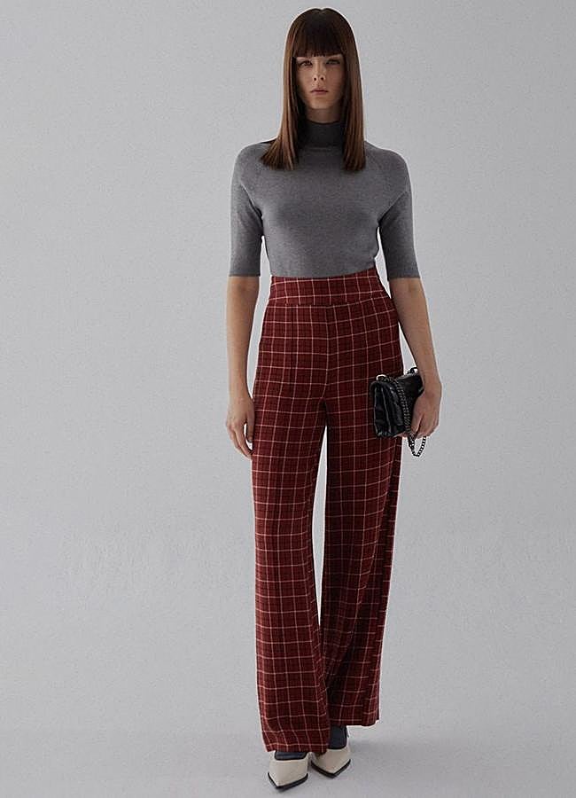 Imagen - Pantalones de cuadros con tiro alto