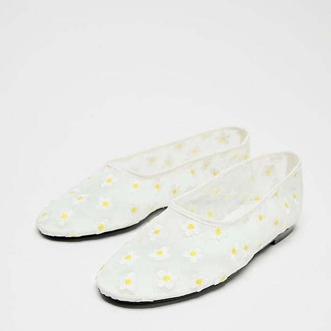 Bailarinas mesh con flores