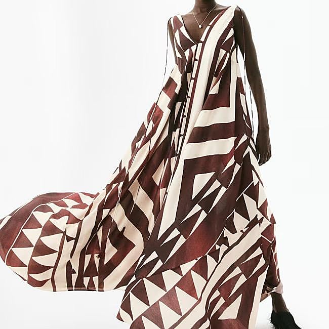 Vestido largo con estampado