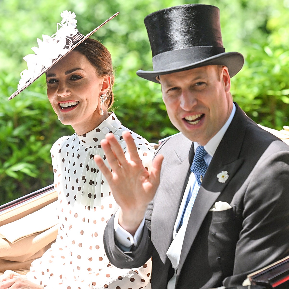 Los príncipes de Gales en las carreras de Ascot de 2022.