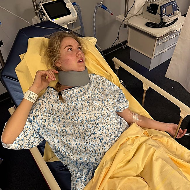 La princesa, en el hospital tras el accidente.