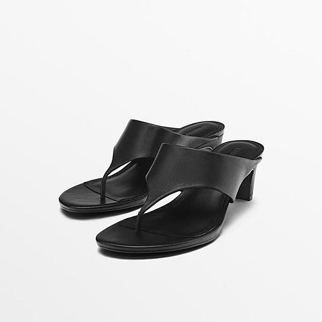 Sandalias tacón napa (89,95€)