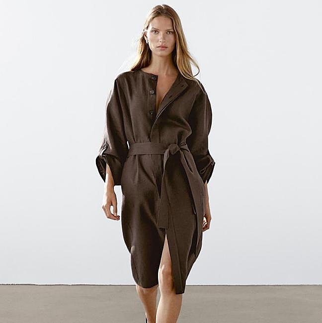 Vestido camisero 100% lino (129€)