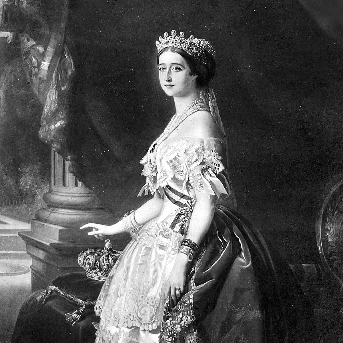 Eugenia de Montijo, en cuadro de Winterhalter, que se conserva en el Palacio de Versalles.