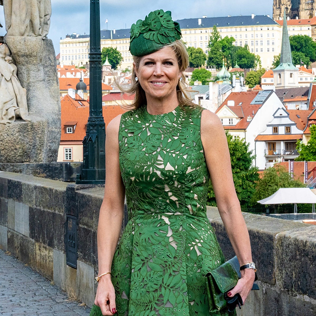 Máxima de Holanda visitando Praga sin su esposo.