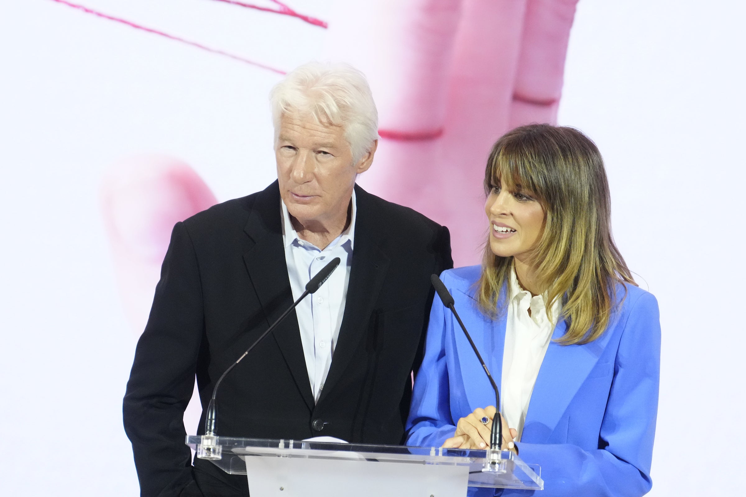 Richard Gere y su mujer Alejandra Silva.