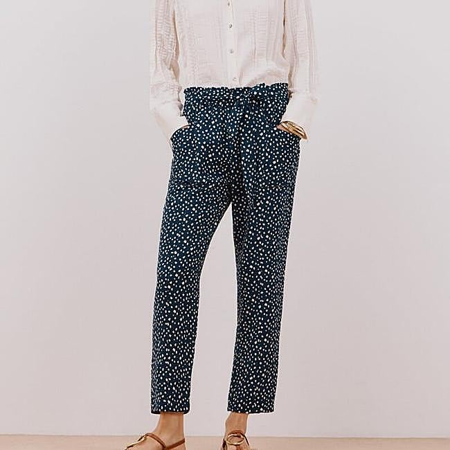 Pantalon de lunares paperbag