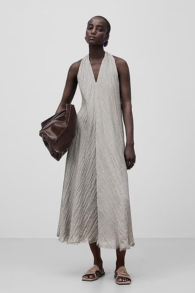 Vestido largo de lino de Adolfo Domínguez (179e)