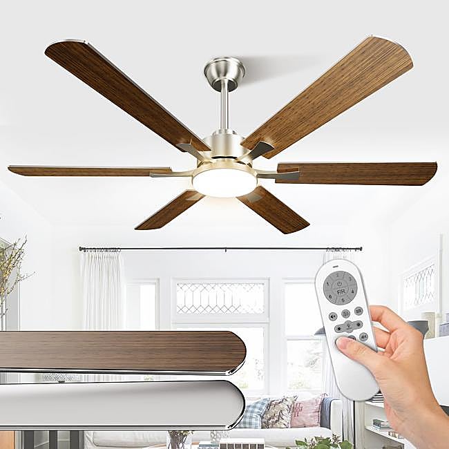 Este ventilador de techo Airwit con seis aspas de madera y diámetro de 132cm está rebajado a 108 euros en Amazon