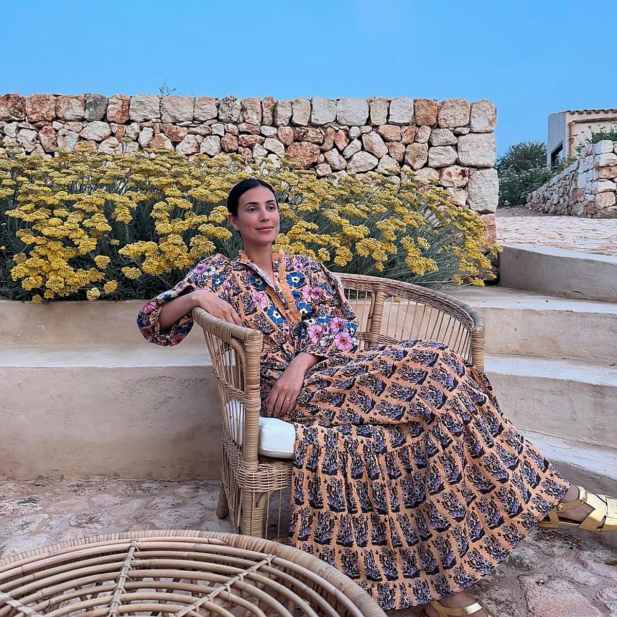 Sassa de Osma con vestido boho.