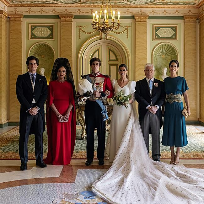 Sofía Palazuelo, el día de su boda con Fernando Fitz-James Stuart.