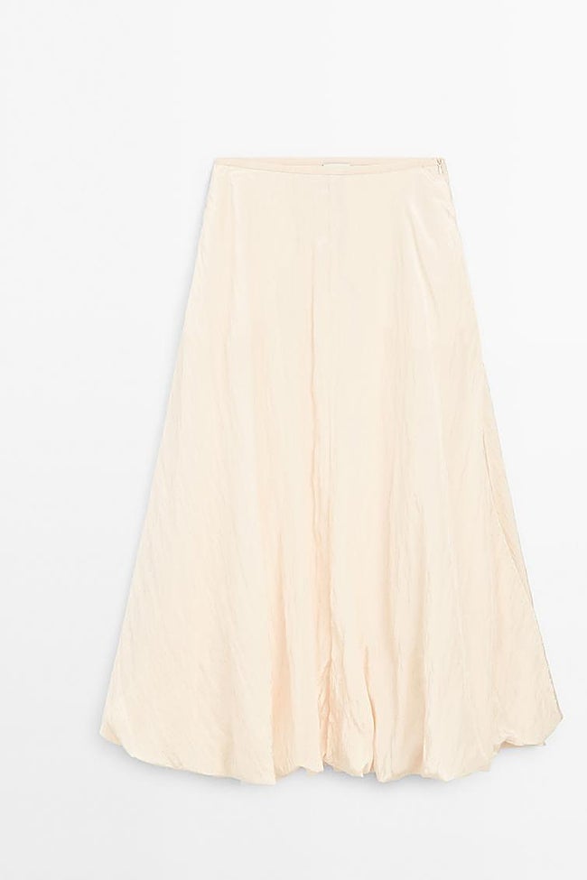 Falda midi globo.