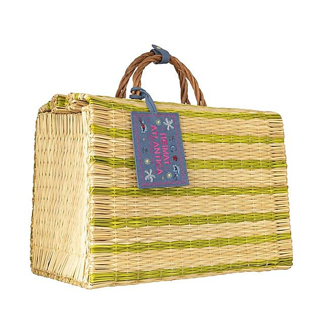 Capazo de verano en color lima de Heimat Atlántica.