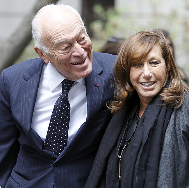 Leonard Lauder, con la diseñadora Donna Karan, otro icono de Nueva York.