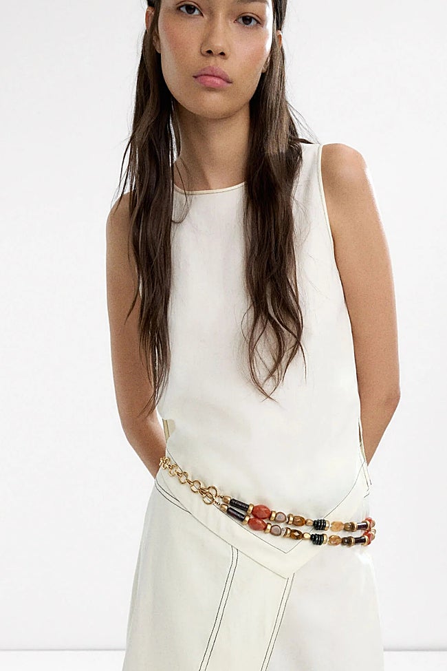 Cinturón doble de piedras.