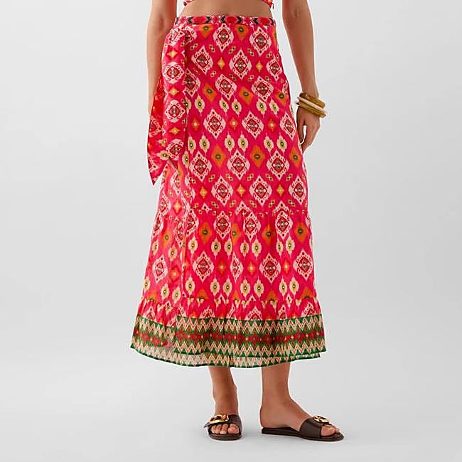 Falda pareo estampada