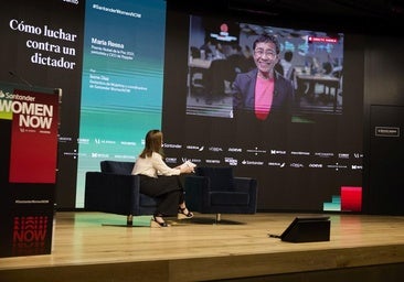 Ixone Díaz entrevista por vídeoconferencia desde Manila a María Ressa.