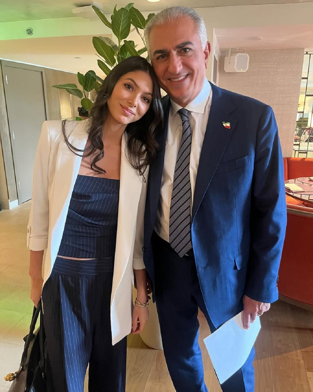 Reza Pahlavi, con su hija, Imán, con la que tiene una gran relación