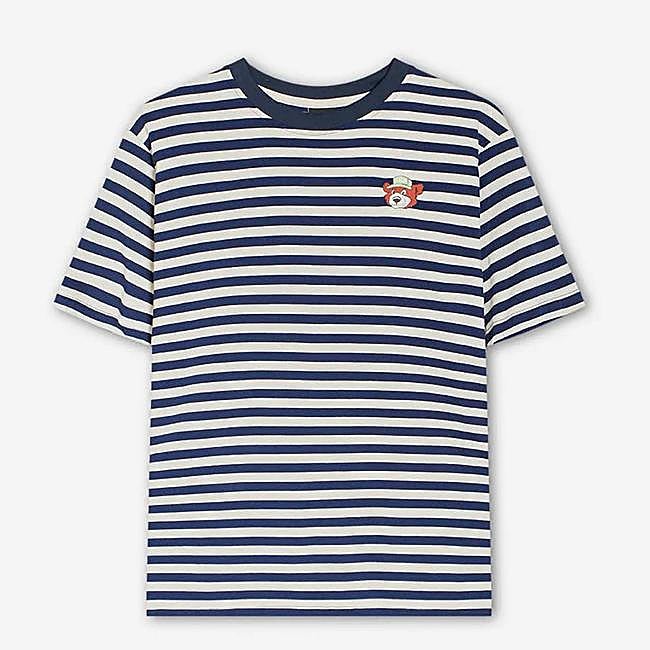 Camiseta Stripes Bear Navy Ivory de Kaotiko, 39,90 euros.