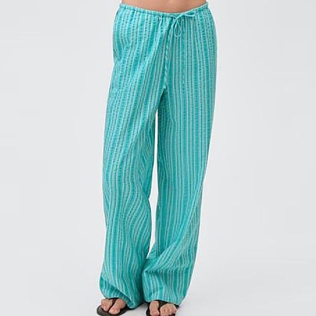 Pantalones fluidos con estampado de rayas