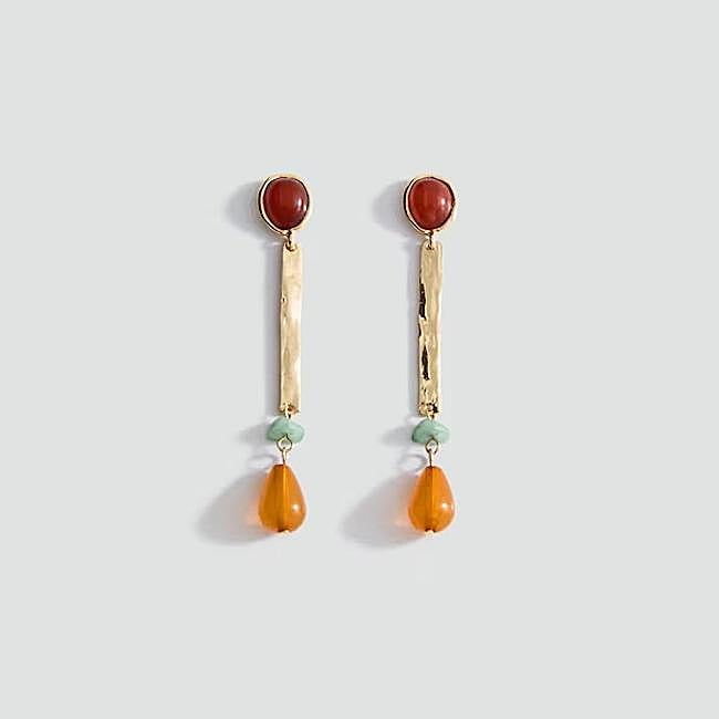 Pendientes largos abalorios combinados (12,99€)