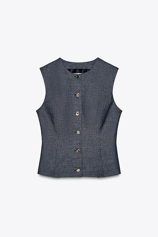 Chaleco pinzas con lino (29,95€)