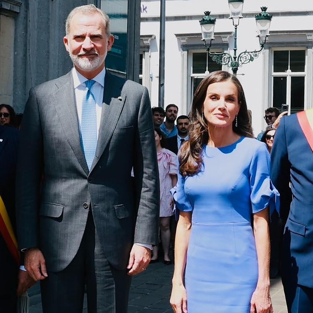 Los reyes Felipe y Letizia en Bélgica.