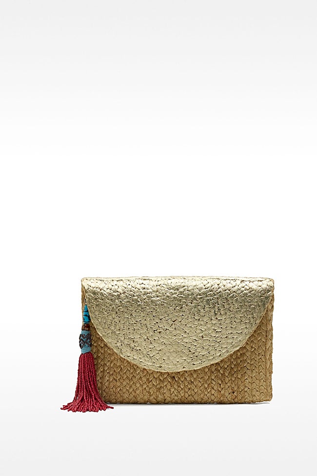 Bolso cartera de yute.