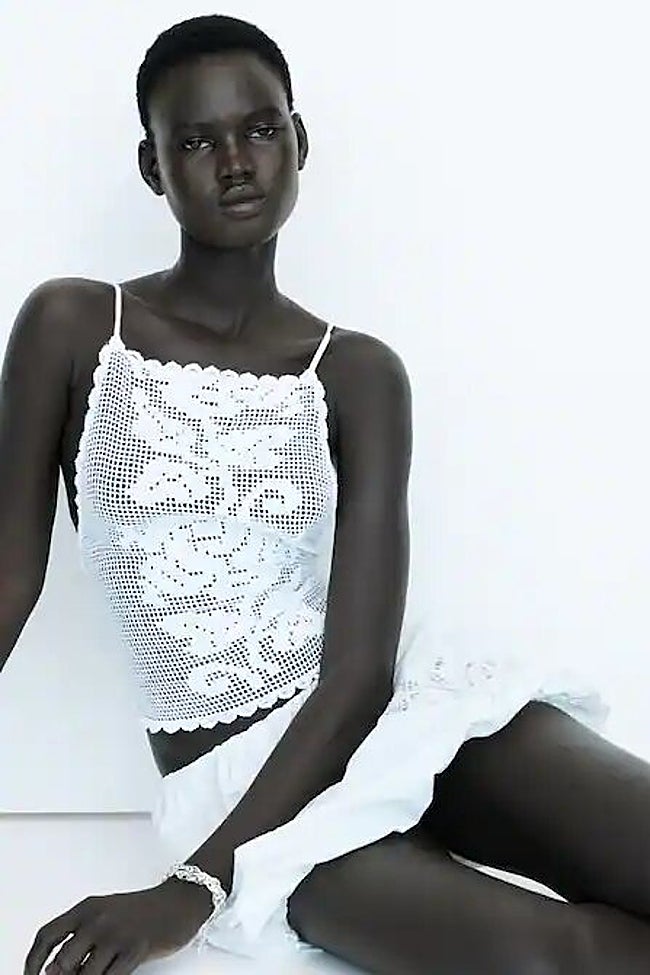 Top crochet espalda abierta.