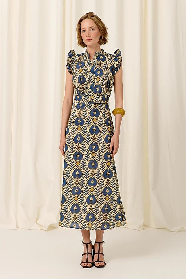 Vestido estampado multicolor de Byan.