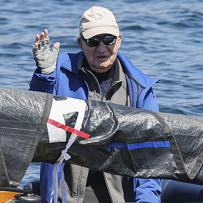 El rey Juan Carlos, fotografiado el Sanxenxo este año.